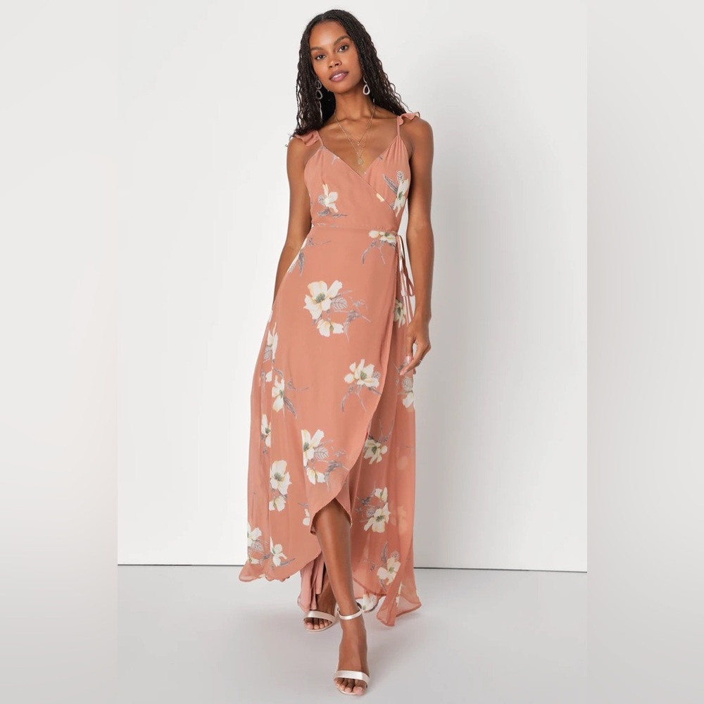 Lulus ‘All Mine’ Floral Print Wrap Dress